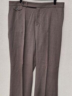 NWT Lauren Ralph Lauren Wool Blend Pants Womens 16W Taupe Straight Leg Career✨